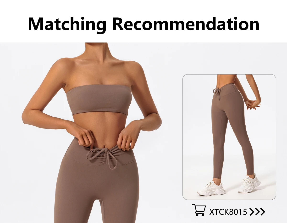 Strapless Sports Bra – Quick-Dry Tube Top Chest Wrap for Yoga, Gym & Fitness