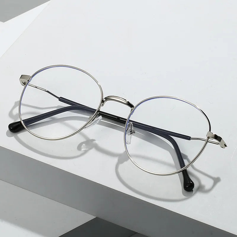 Vintage Round Metal Glasses for Men & Women | Myopia Options