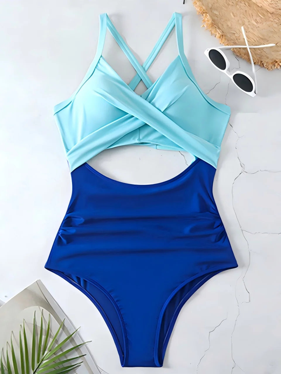 Ruched One-Piece Swimsuit for Women – Solid Color Bodysuit | Adjustable Straps | S–XXL