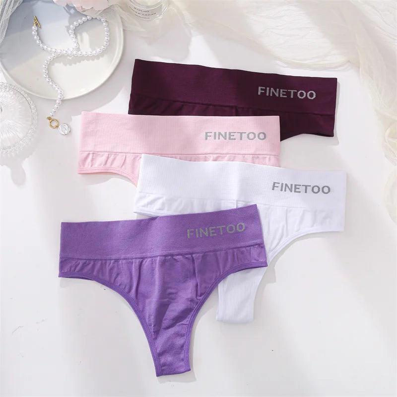 2-Pack High Waist Seamless Thongs — Plus Size G-String Panties M–2XL