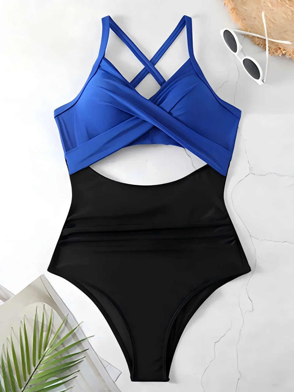 Ruched One-Piece Swimsuit for Women – Solid Color Bodysuit | Adjustable Straps | S–XXL