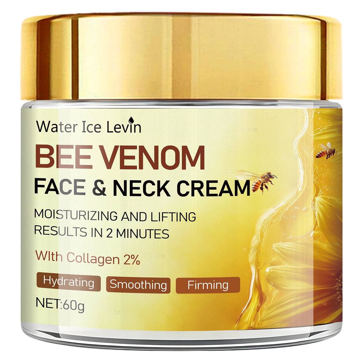 Water Ice Levin Bee Venom Face & Neck Cream – Anti-Aging Moisturizer, 60g