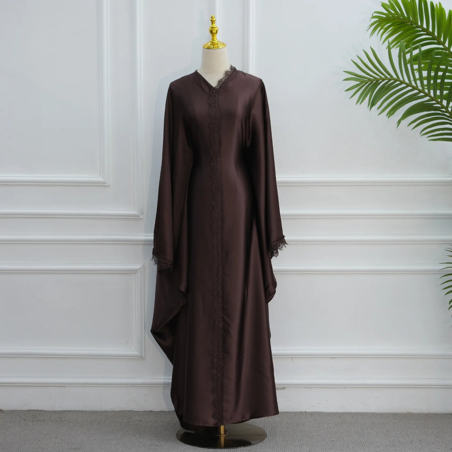 2026 New Luxury Dubai Abaya for Women V-Neck Loose Fit Long Sleeve Open Front Flowy Modest Dress Muslim Abaya with Free Shipping