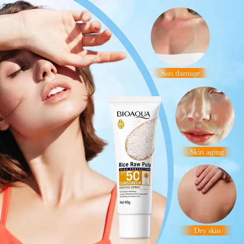 SPF 50+ Facial & Body Sunscreen Cream – Lightweight, Non-Greasy, Long-Lasting UV Protection