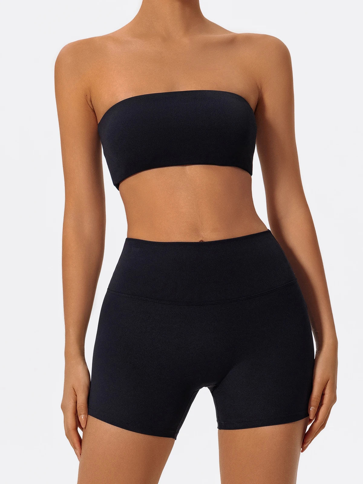 Women’s 2-Piece Workout Set – Strapless Sports Bra & Leggings for Yoga, Gym & Running