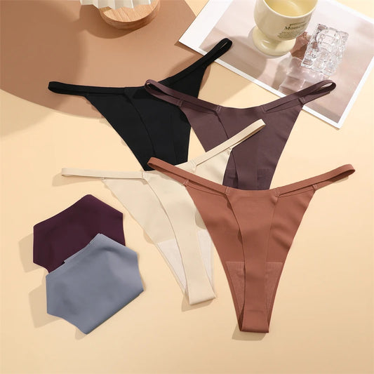 4-Pack Seamless Ultra-Thin G-String Thong Set – High Stretch Breathable Panties