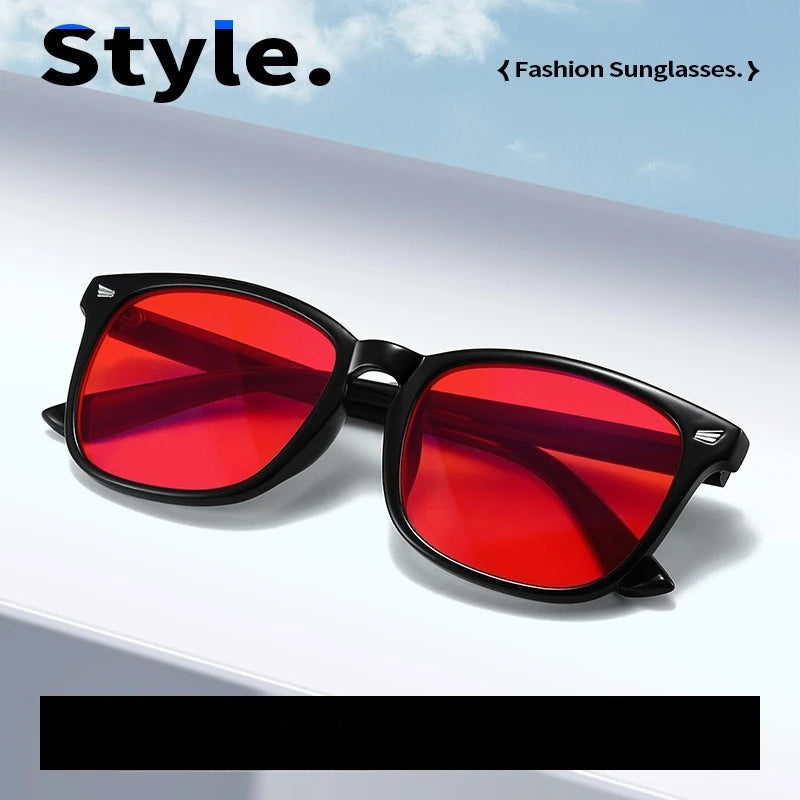 Square Tinted Glasses | Red, Orange or Clear Lenses