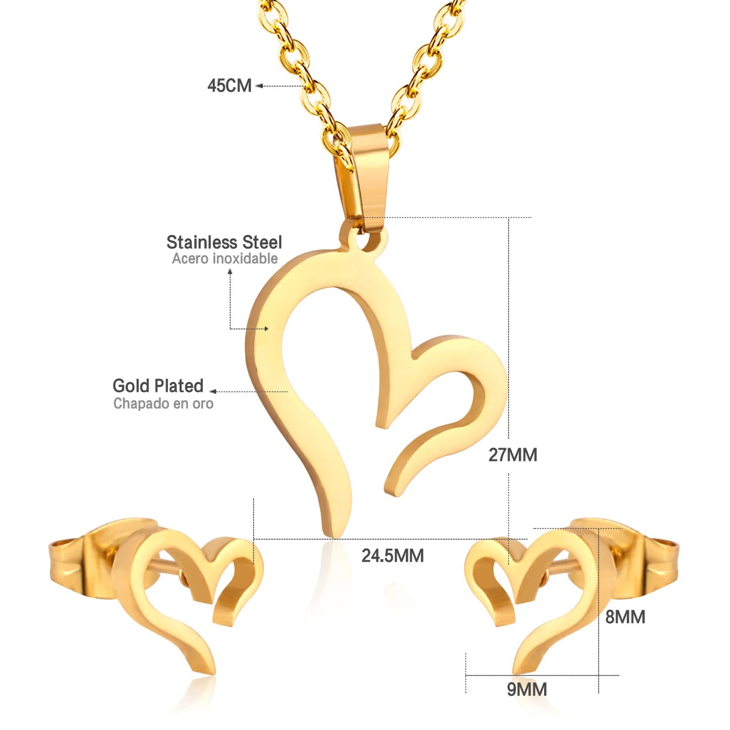 Tree of Life Jewelry Set – Stainless Steel Necklace & Earrings for Women