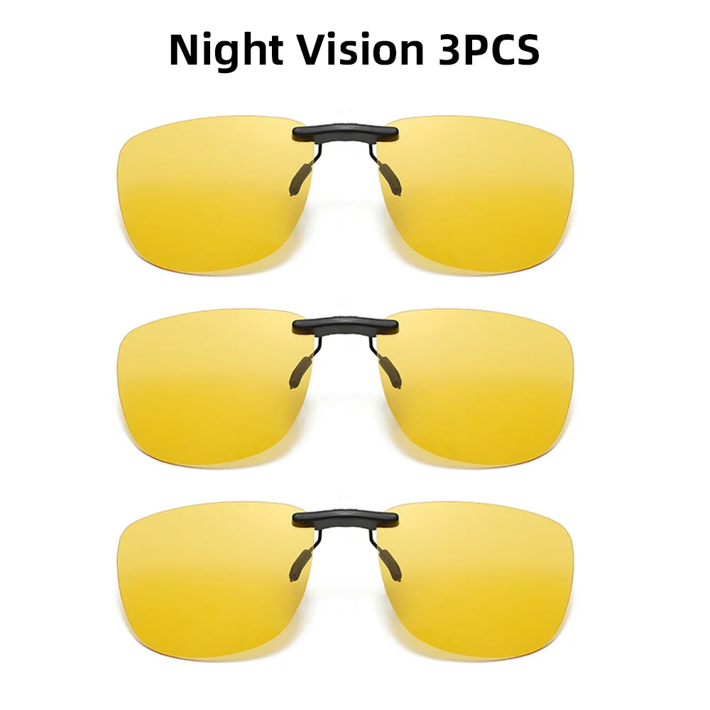 Square Clip-On Sunglass Lenses | Single or 3-Piece Options