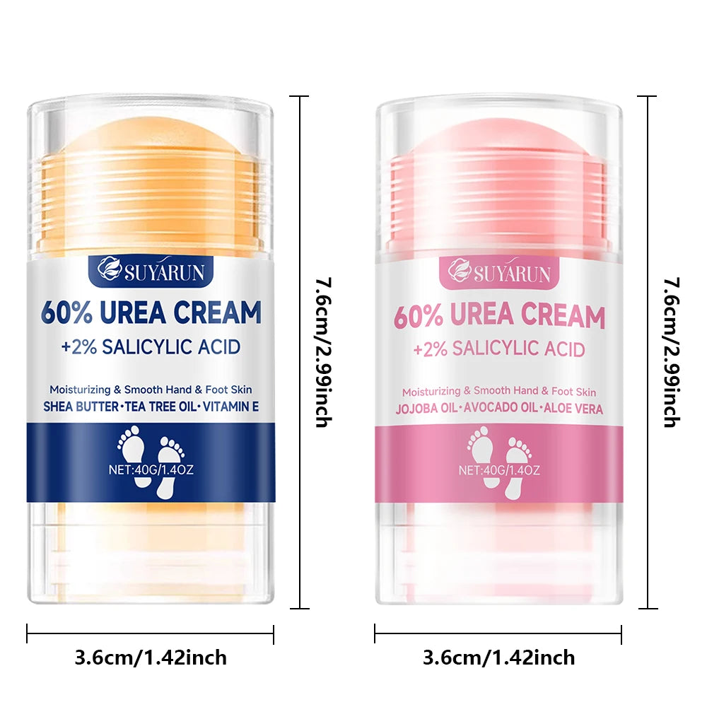 60% Urea Foot Cream Stick – Moisturizing, Exfoliating & Cracked Heel Repair for Dry Feet