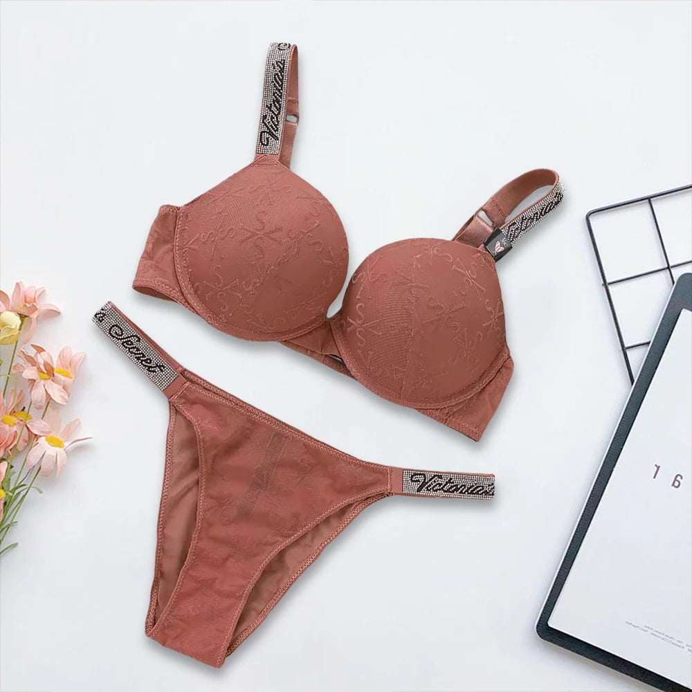 Women's Sporty Padded Push-Up Bra & Panty Set – Classic Lingerie