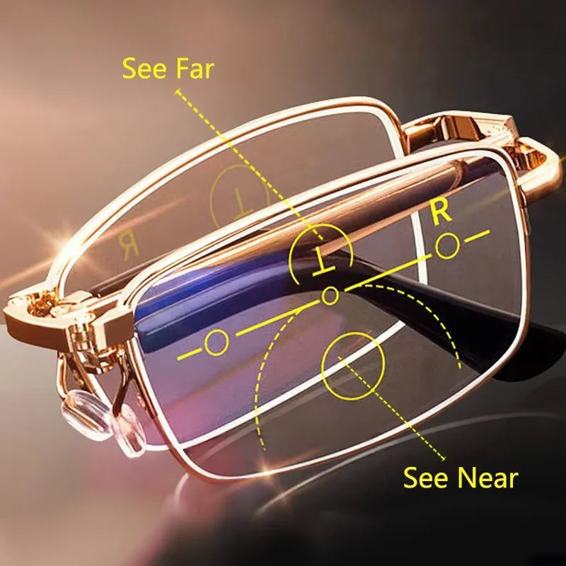 Foldable Reading Glasses | Gold-Tone Frame, +1.00 to +4.00