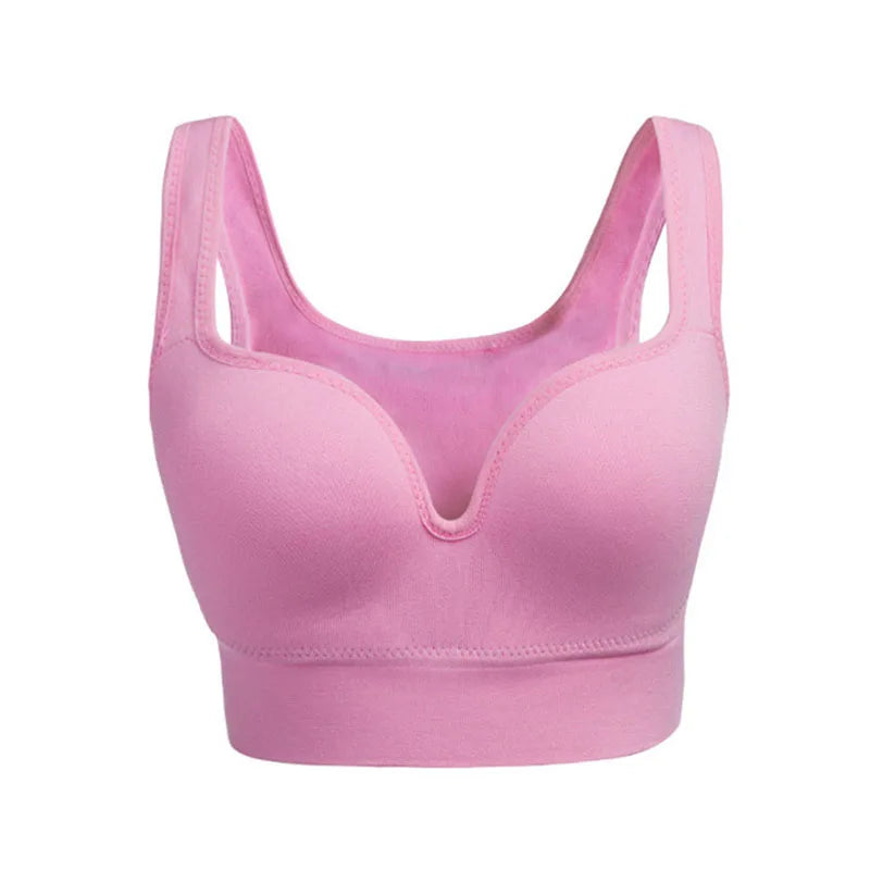 Women's Wireless Padded Sports Bra – Breathable Fitness Running Vest | Push-Up Bralette