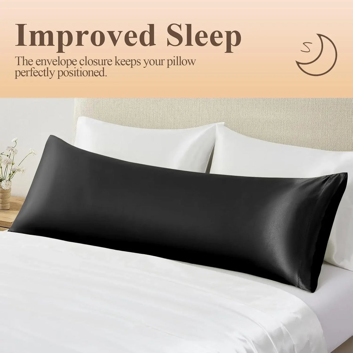 Satin Pillowcase, 51 × 137 cm, Smooth Finish