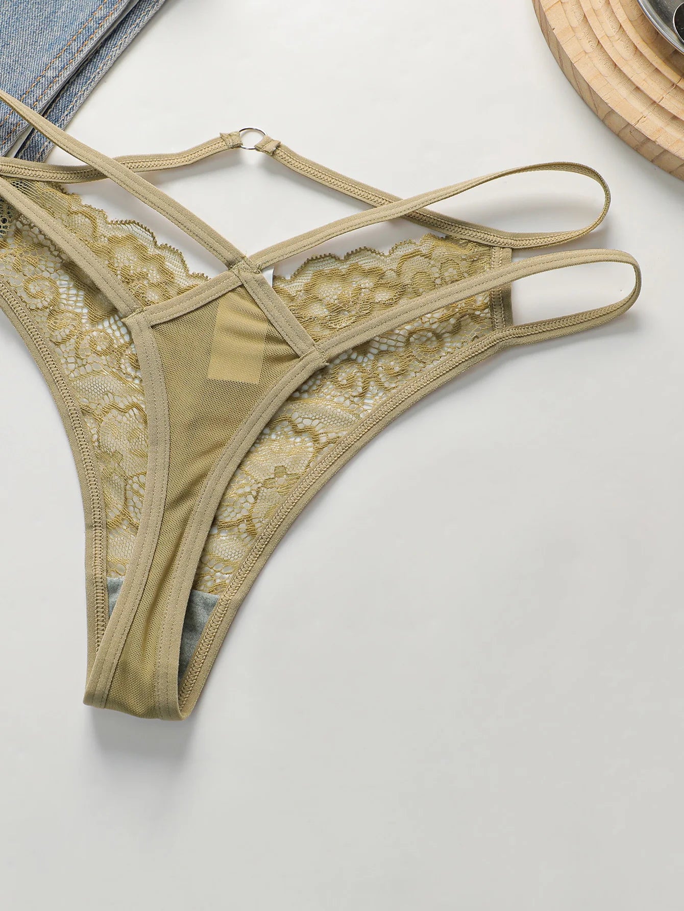 3-Pack Lace Thong Set — Cross Strap G-String | Women's Sexy Lingerie Underwear