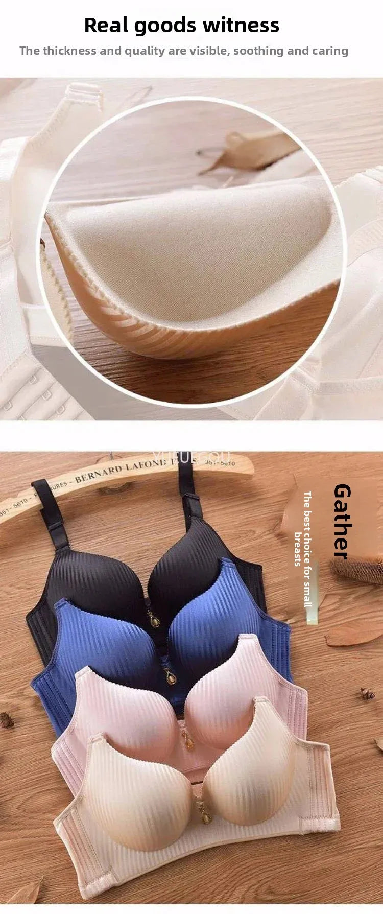 Women's 8CM Thick Padded Push Up Bra | Wireless Seamless T-Shirt Bra for Small Chest (32–38)