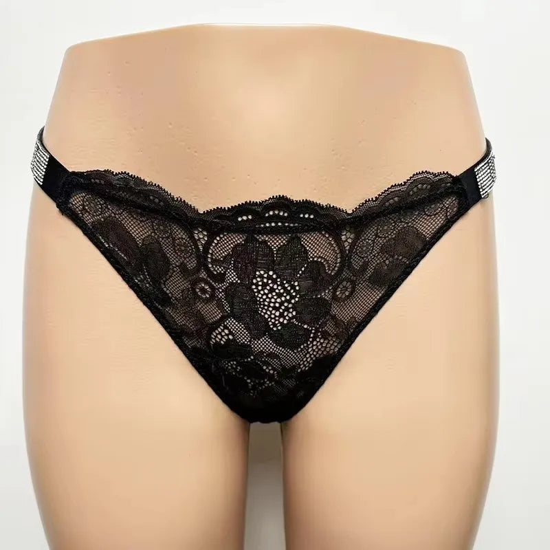 Women's Lace Thongs – Seamless High Waist Breathable Panties (1pc or 3pcs)