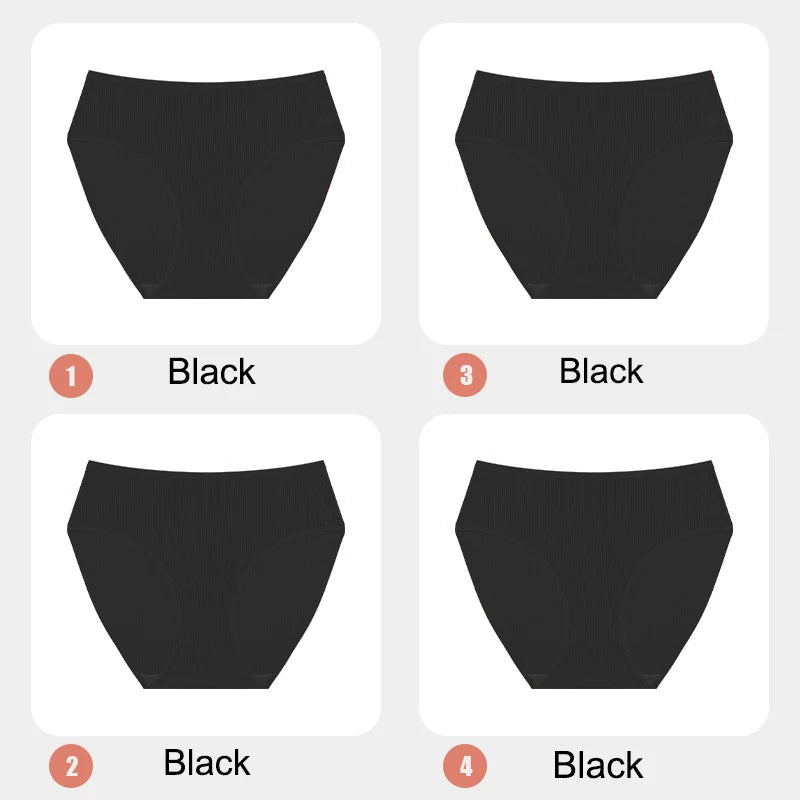4-Pack Lace Mesh French-Cut Briefs – Semi-Sheer Breathable Underwear for Women (S–XL, 7 Color Sets)