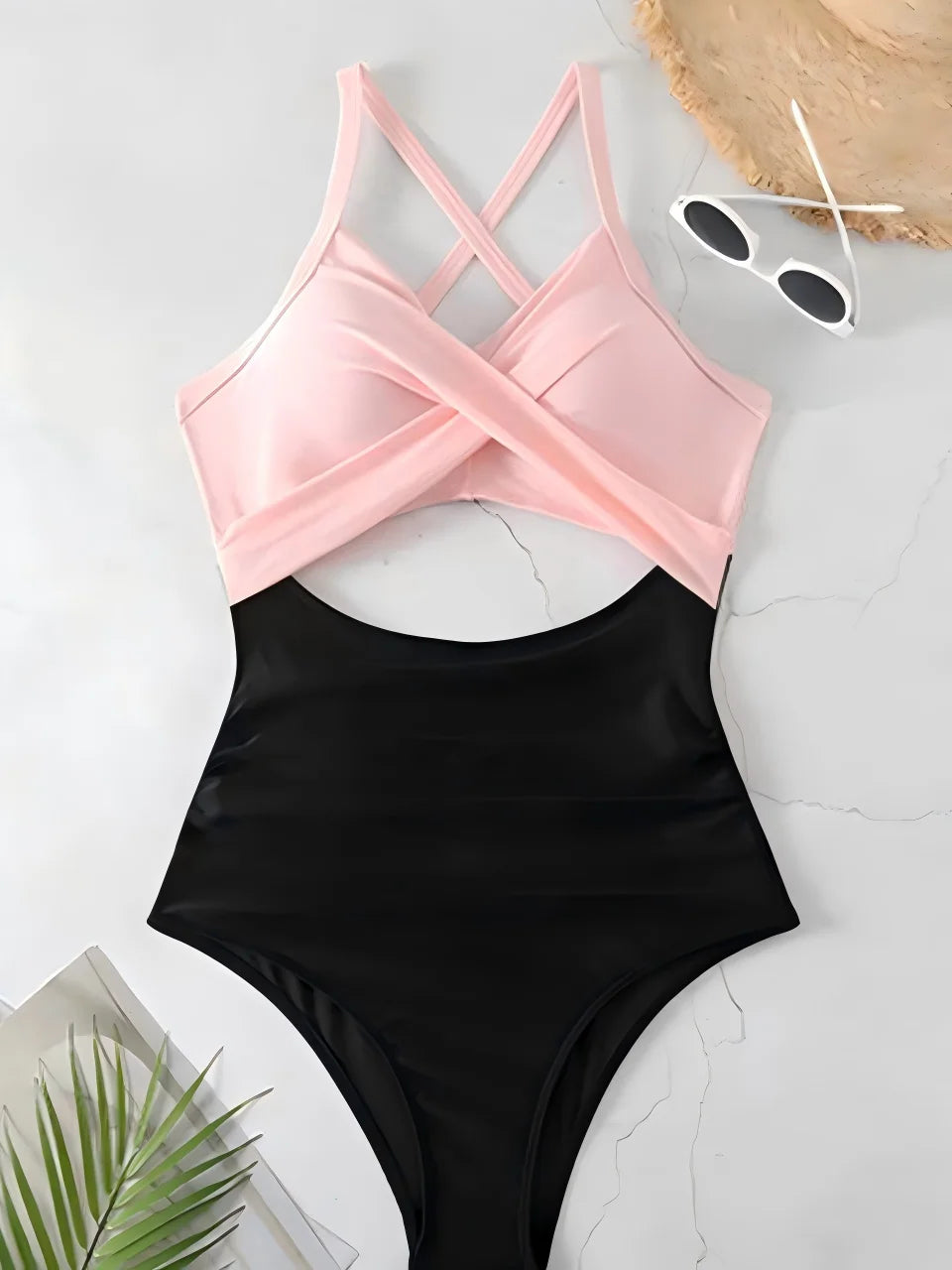 Ruched One-Piece Swimsuit for Women – Solid Color Bodysuit | Adjustable Straps | S–XXL
