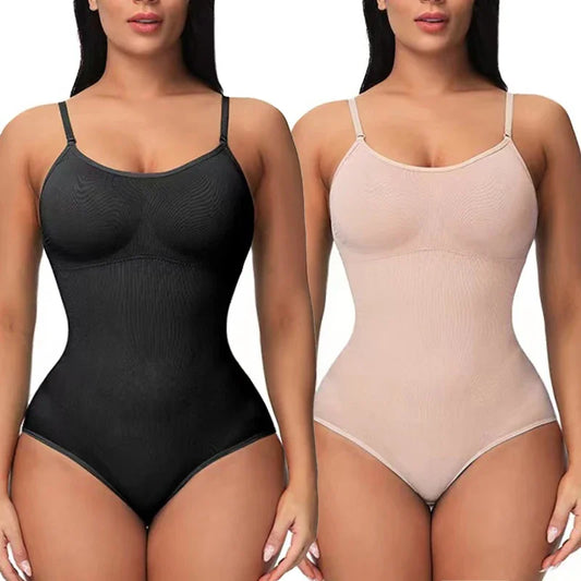 Sculpting Bodysuit Shaper — Tummy Control Spaghetti Strap | Women's Slimming Shapewear