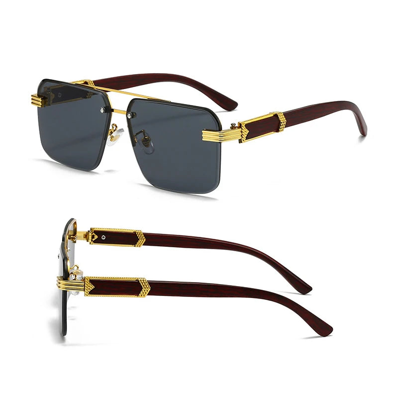 2-Pair Square Sunglasses Set | Unisex Plastic Frames