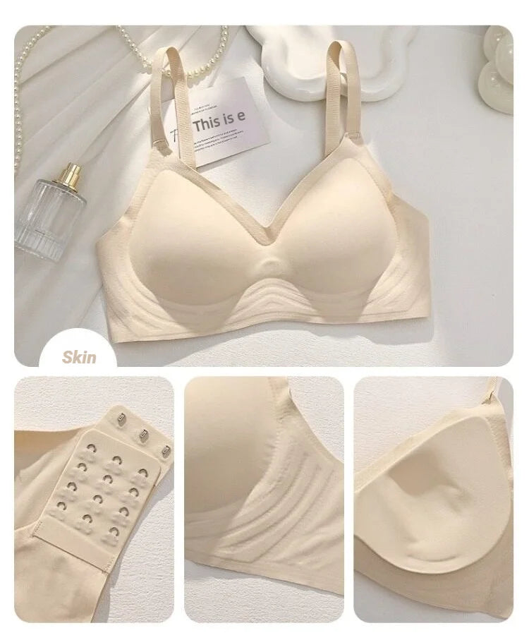 Women's Seamless Push-Up Bra – Wire-Free Soft Support for Small Chest