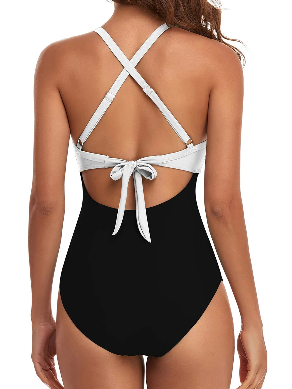 Ruched One-Piece Swimsuit for Women – Solid Color Bodysuit | Adjustable Straps | S–XXL