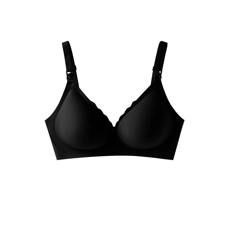 Women's Front Open Nursing Bra – Seamless Laser Cut Wire-Free Maternity Breastfeeding Bra | 9 Colors