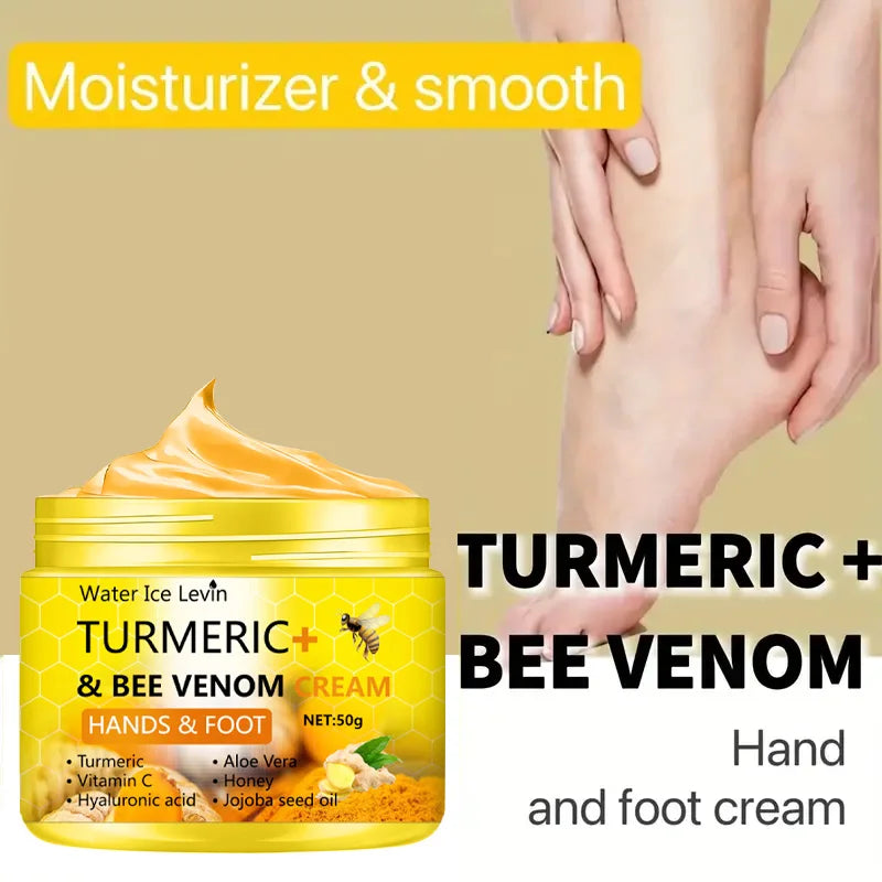 Turmeric & Bee Venom Hand & Foot Crack Repair Cream – Deep Moisturizing Dead Skin Removal | 50g
