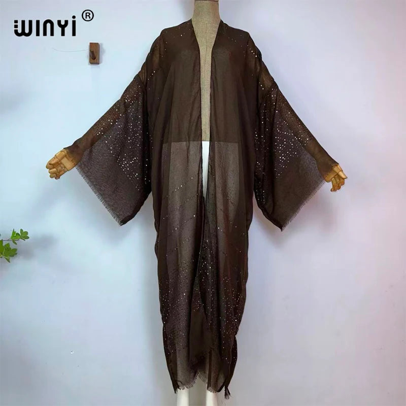 Women's Luxury Lace Abaya Cardigan | Kimono Style | Gulf & Beach Wear