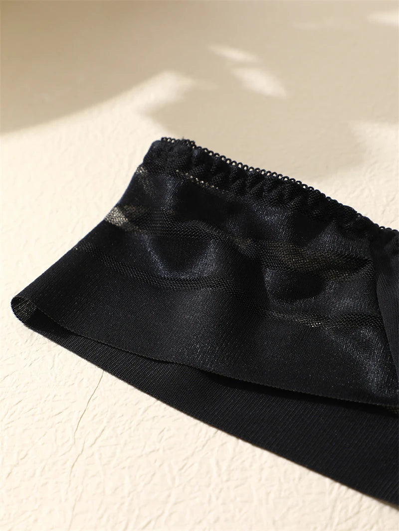 3-Pack Lace Hollow-Out Bow Thongs — Silky Low-Rise G-String Panties