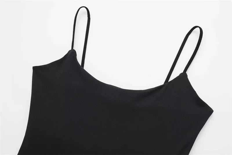 Slim-Fit Spaghetti Strap Bodysuit — Backless One-Piece | Women's Lingerie