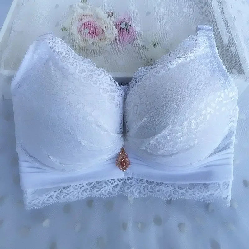Women's 12CM Extra Thick Push Up Bra | No Underwire Natural Lift Bra for A-B Cup | Seamless Breathable Lace Lingerie with Anti-Slip Silicone (32–40 / 70–90)