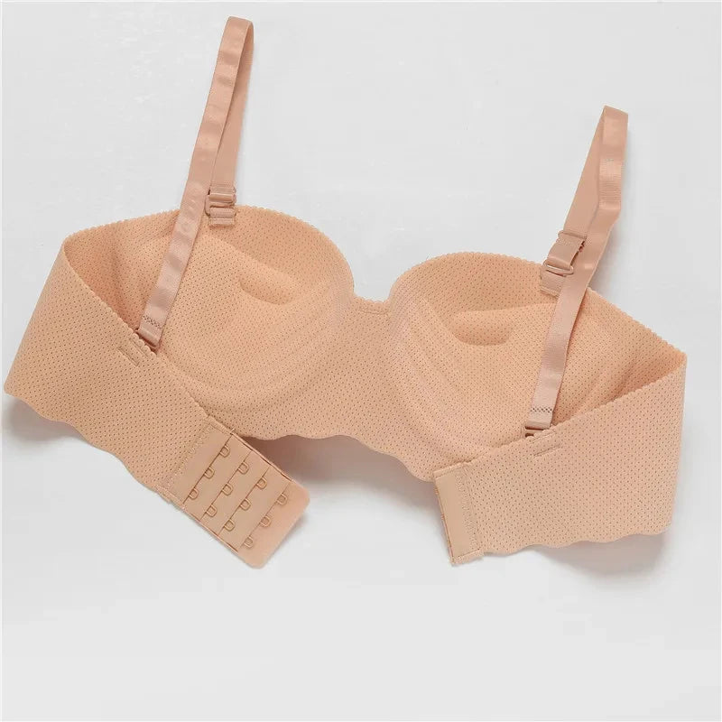 Seamless Push-Up Bralette — Wire-Free Padded Bra with Detachable Straps