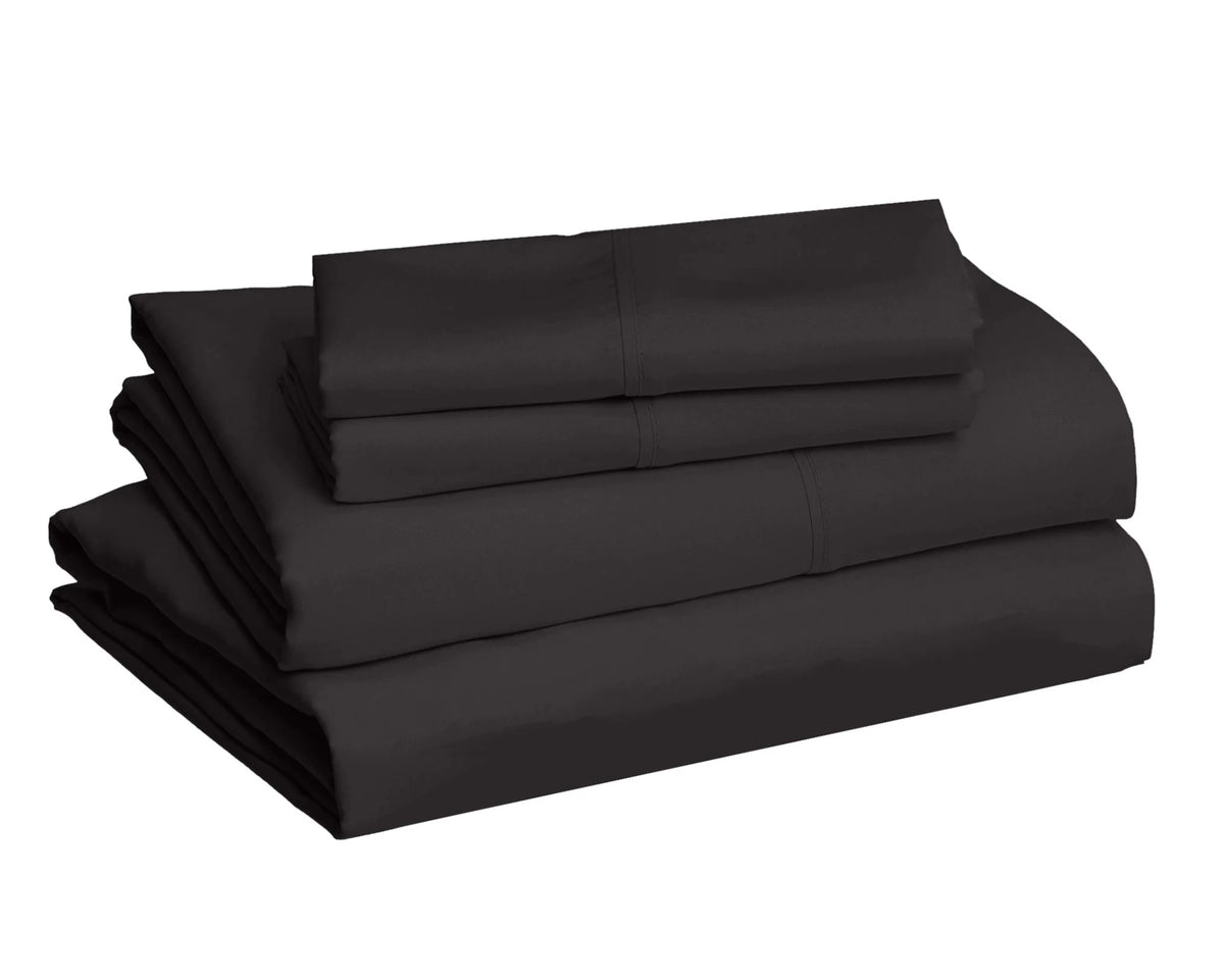 4-Piece Microfiber Sheet Set with Deep Pocket Fitted Sheet