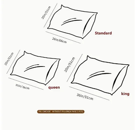 2-Pack Soft Polyester Pillowcases, Multiple Sizes