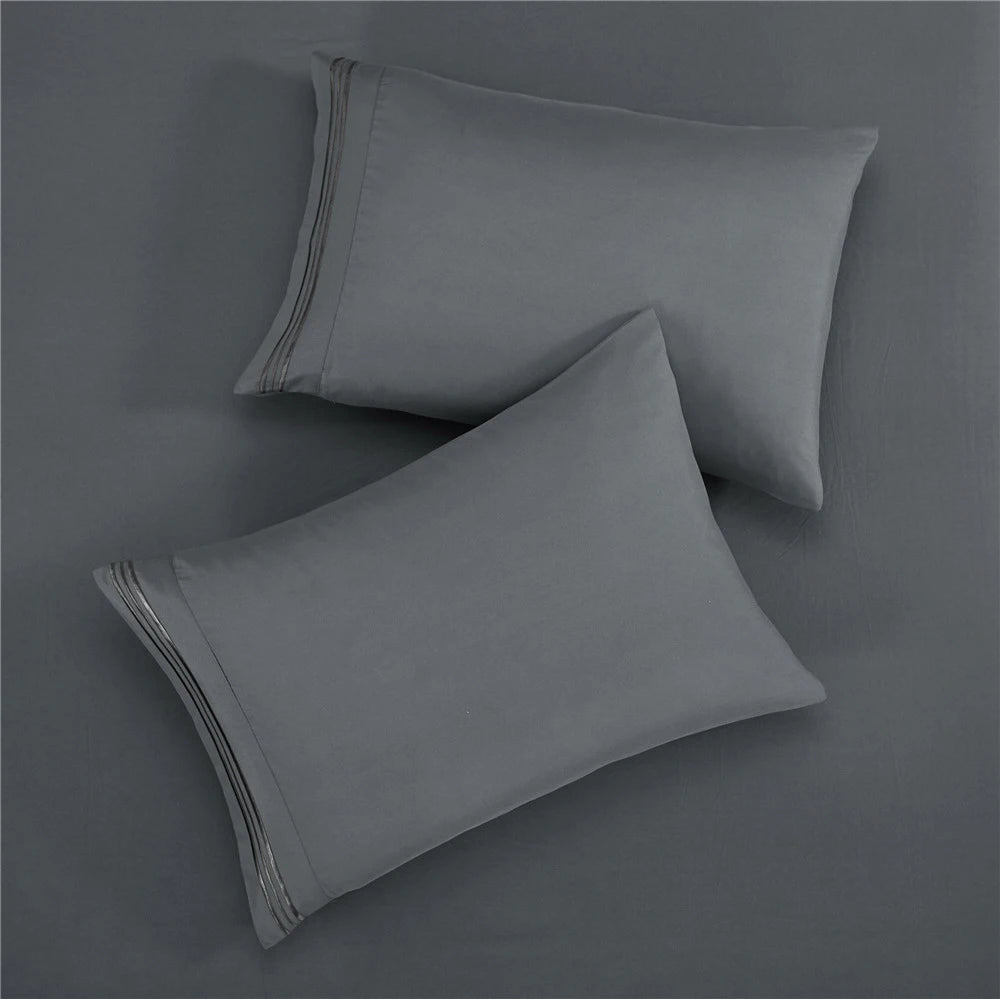 4-Piece Brushed Microfiber Bed Sheet Set with Deep Pockets