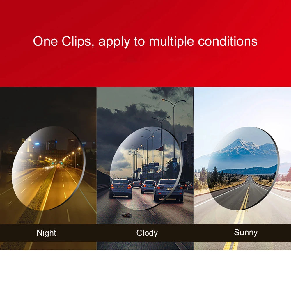Square Clip-On Sunglass Lenses | Single or 3-Piece Options
