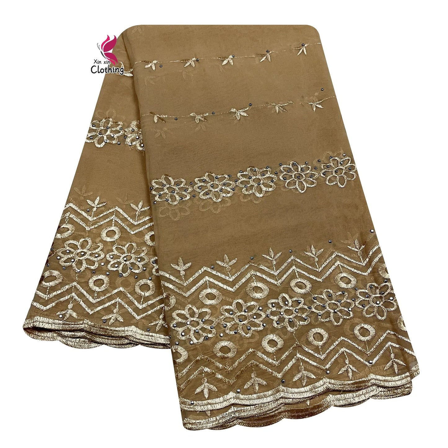 New High Quality Chiffon Women Scarves Diamonds Embroidery Soft Scarf African Women Hijab Muslim Dubai Ramadan Shawls Scarf
