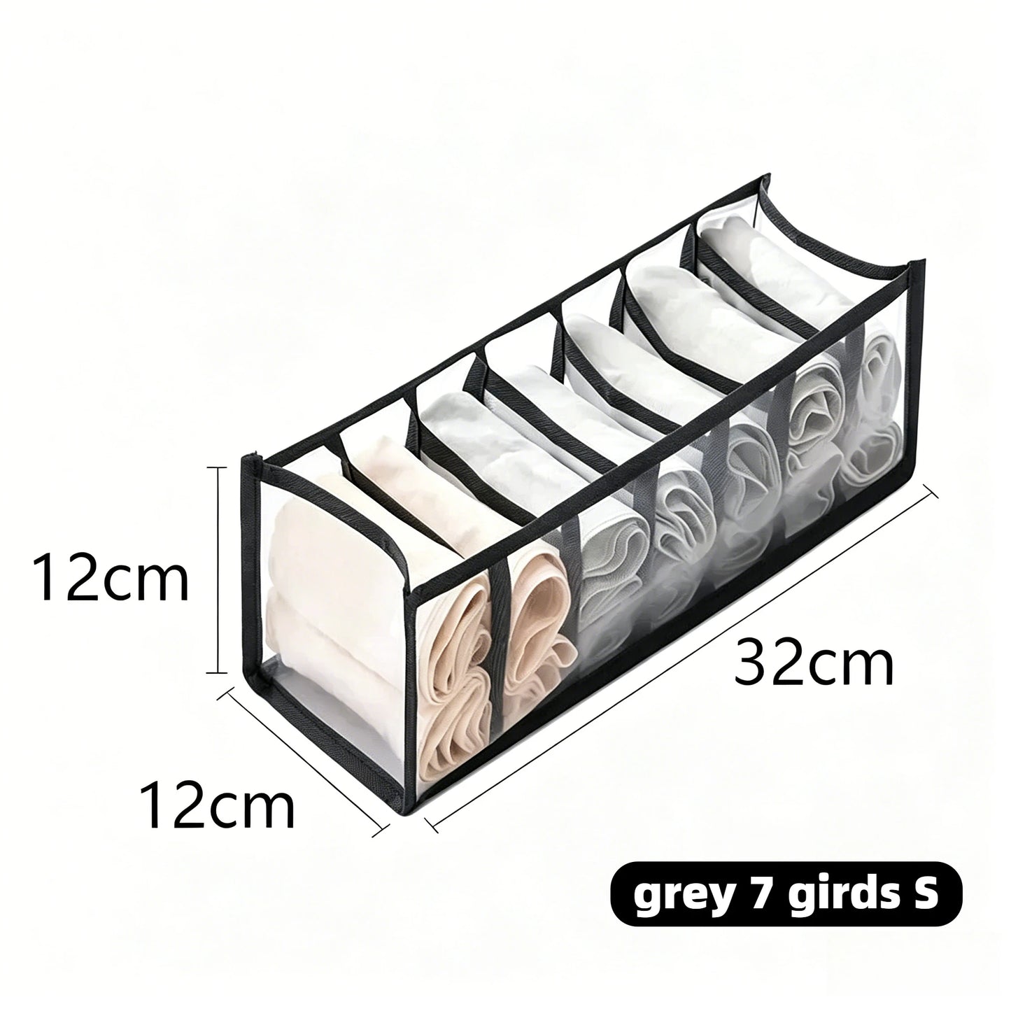 Clothes Organizer for Socks Home Separated Underwear Storage Box Bra Organizing Breathable Mesh Bag Foldable Laundry Basket