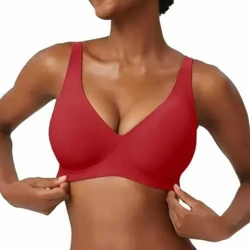 Women's Seamless Leopard Print Bra – Wire-Free Full Cup Push-Up | Breathable Everyday Bra
