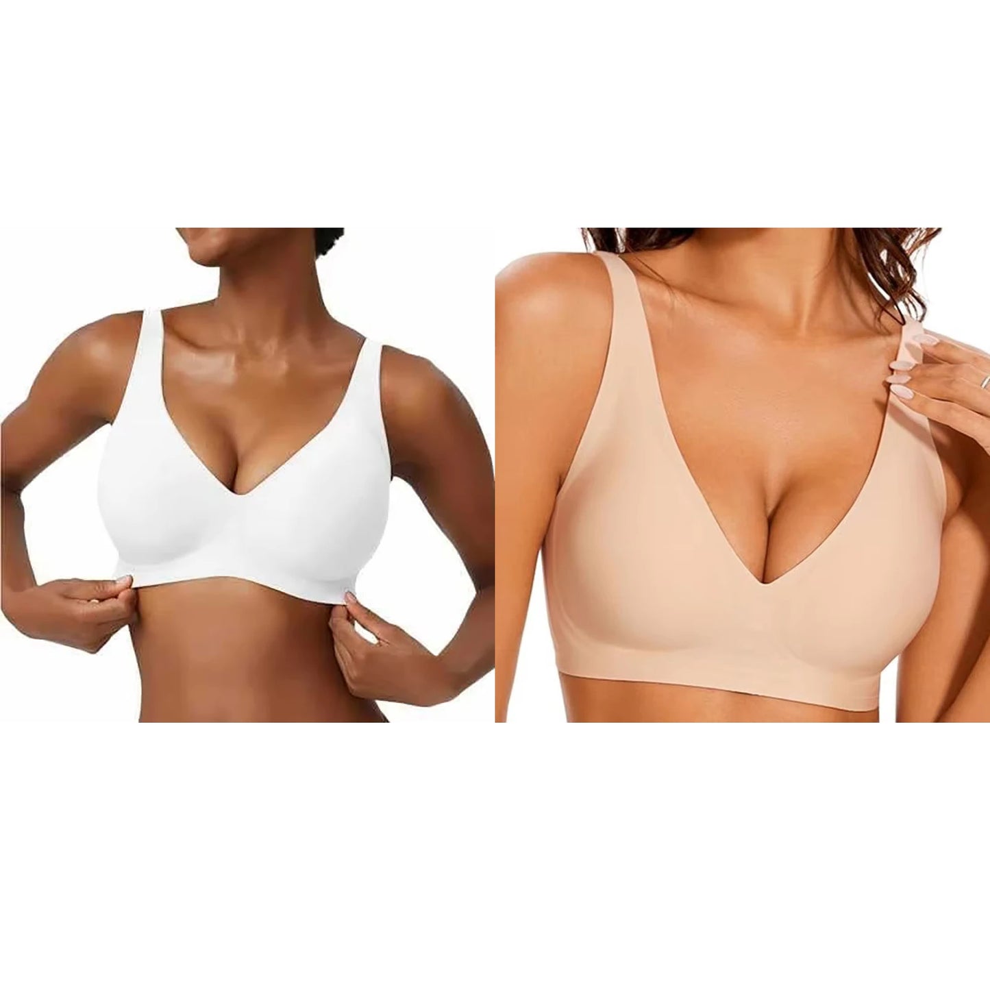 Women's Seamless Leopard Print Bra – Wire-Free Full Cup Push-Up | Breathable Everyday Bra