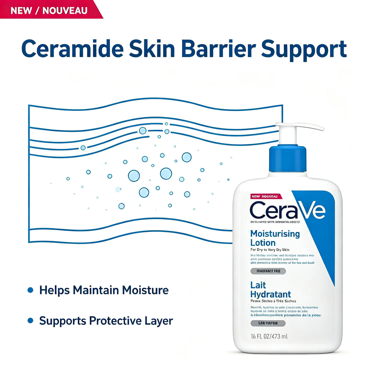 CeraVe Moisturizing Lotion for Face & Body – 473ml