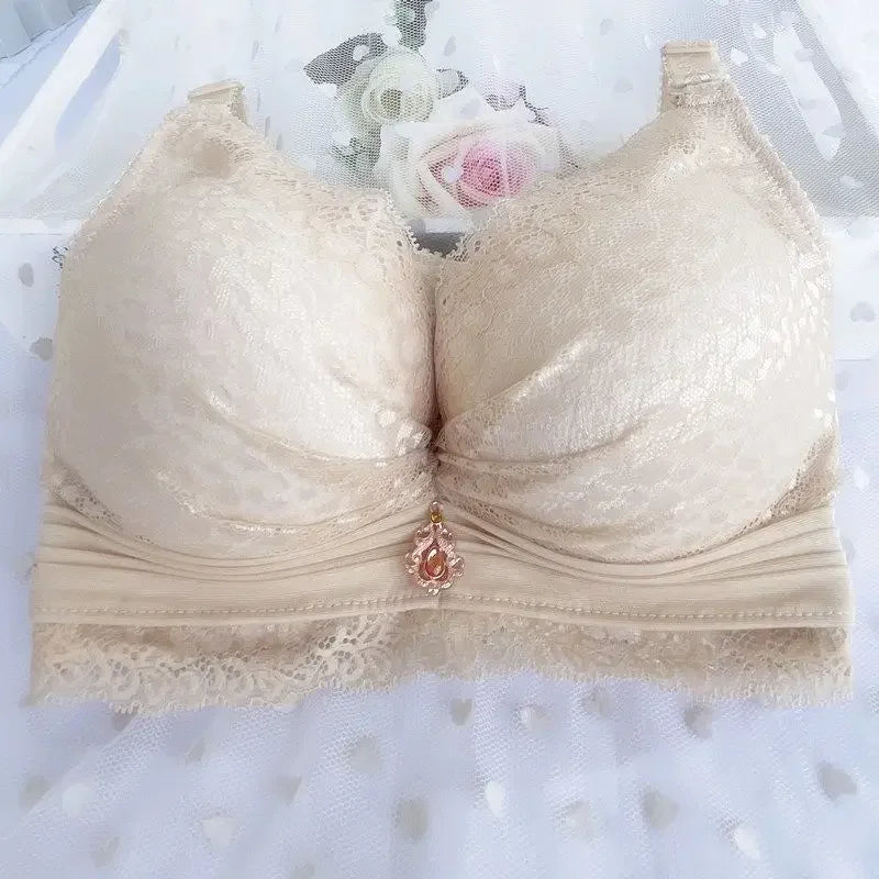 Women's 12CM Extra Thick Push Up Bra | No Underwire Natural Lift Bra for A-B Cup | Seamless Breathable Lace Lingerie with Anti-Slip Silicone (32–40 / 70–90)