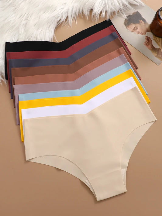 7-Pack Ultra-Thin Seamless V-Waist Briefs — No-Show Low-Rise Panties