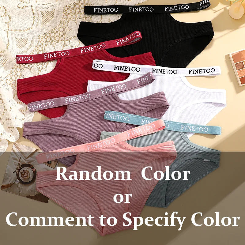 3-Pack Double Letter Belt Hollow-Out Brief Panties – Fashion Cotton Underwear for Women (S–XL, 8 Color Sets)