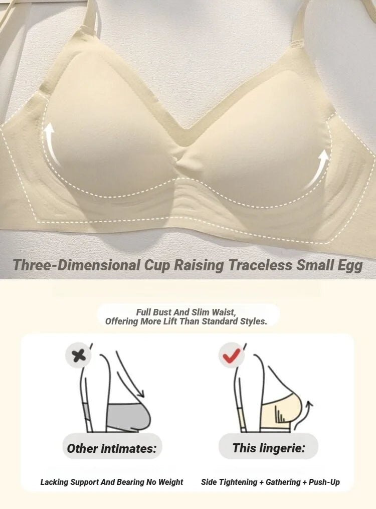 Women's Seamless Push-Up Bra – Wire-Free Soft Support for Small Chest