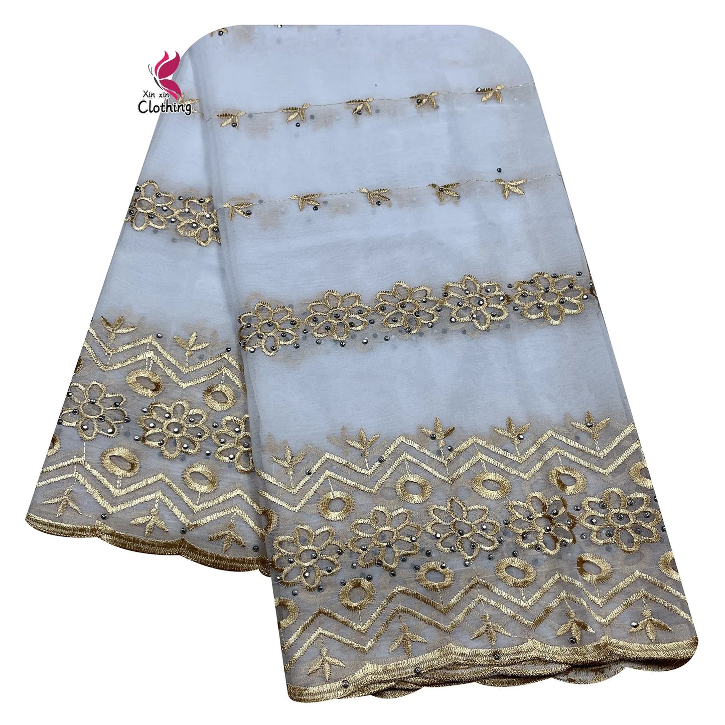 New High Quality Chiffon Women Scarves Diamonds Embroidery Soft Scarf African Women Hijab Muslim Dubai Ramadan Shawls Scarf