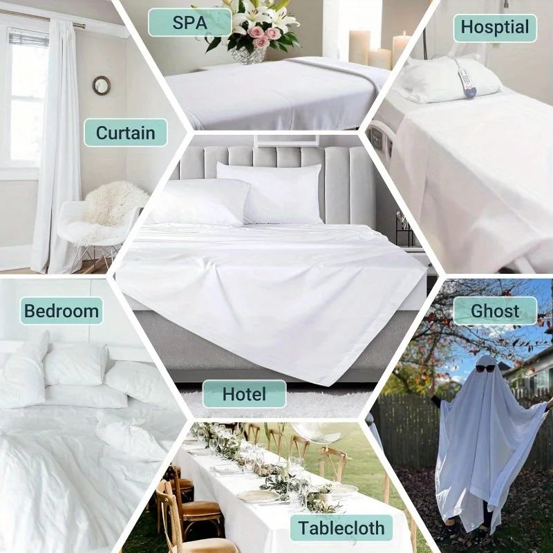 Soft Polyester Flat Sheet with 4-Inch Hem
