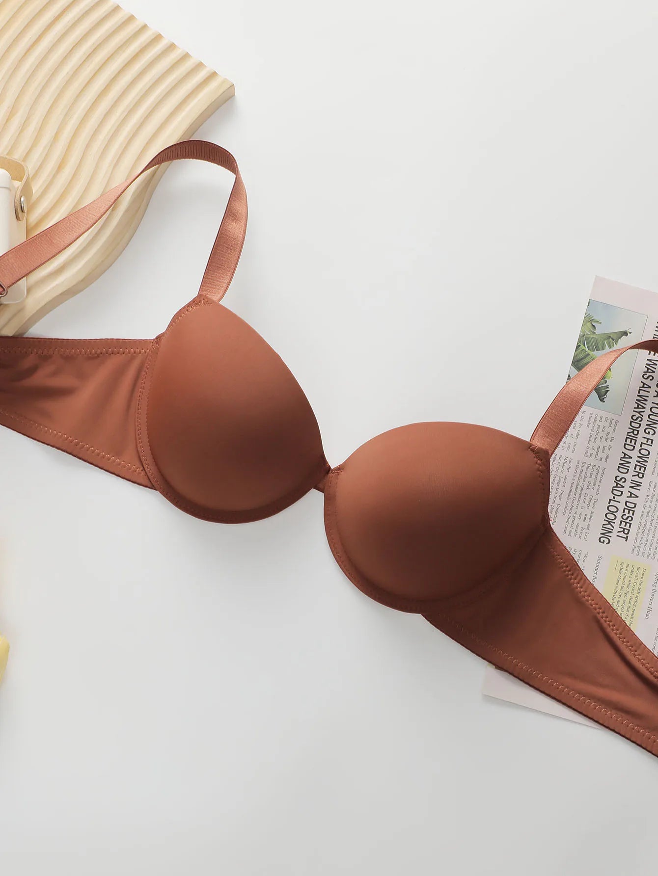 Letter Strap Push-Up Bra & Thong Set — Underwire Half Cup | Women's Sexy Lingerie